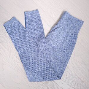Seamless Blue Textured Leggings Size Small High Waisted Gym Workout